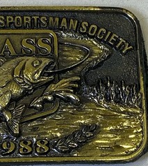Bass Anglers Sportsman Society Great American 1988 Belt Buckle Co Fishing
