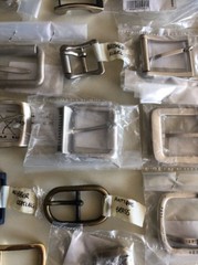 Lot of Belt Buckles Assorted Sizes All Metal Different Finishes (17 total) Craft