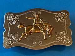 Vintage Cowboy Horse Pony Rider Western Style Belt Buckle