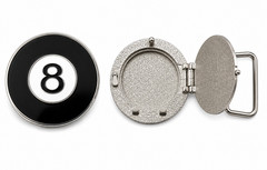 Pool Game 8 Ball Flip-Open Belt Buckle