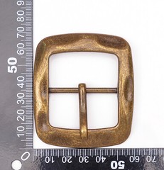 Vintage Brass Center Bar Belt Buckle for DIY Leathercraft Belt Fit 40mm Strap