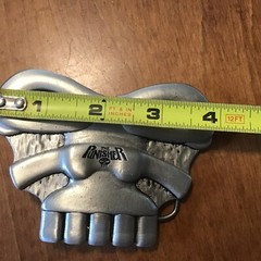 RETRO STYLE « THE PUNISHER » MASK LOGO BELT BUCKLE MARVEL & MOBTOWN USA 2005