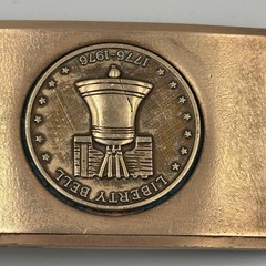 Vintage Liberty Bell Bicentennial 1776-1976 Brass Tone Belt Buckle Americana