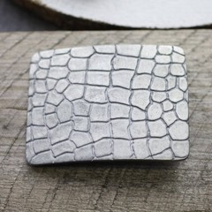Croco Look Belt Buckle Zamak Raw – Striking Urban Style Industrial Design