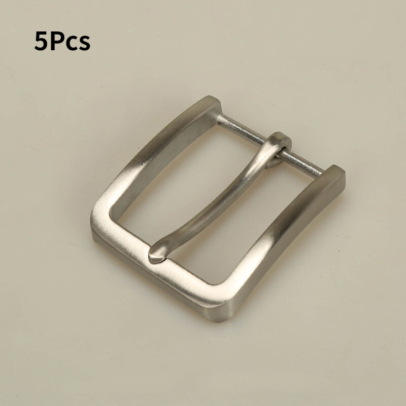 5Pcs Replacement Solid Stainless Steel Single Prong Belt Buckle 4cm Width
