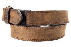 ARIAT Men&rsquo;s Perforated Leather Belt, Roller Buckle, Brown, 36 36, Brown