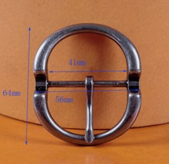 Heavy Duty Silver Round Center Bar Replacement Men&rsquo;s Belt Buckle Fits 40mm Belts