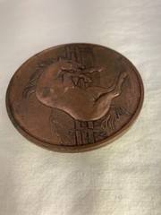 Bucking Bronco Western Belt Buckle Vintage Solid Metal 3&Prime; Unbranded