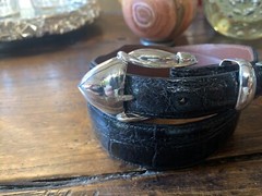 Old Pawn James Reid Style Sterling Silver Belt Buckle Nu 🐊27-29-1.5”-1” ✅‼️