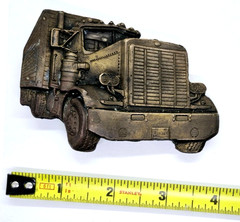 Vintage Semi Big Rig Truck Belt Buckle Metal Alloy Fits 1 1/2&Prime; Belts