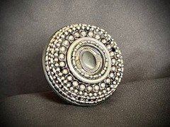 “All-Seeing Eye” Buckle Black Stone Pupil Gothic Industrial OOAK Darren McNeese