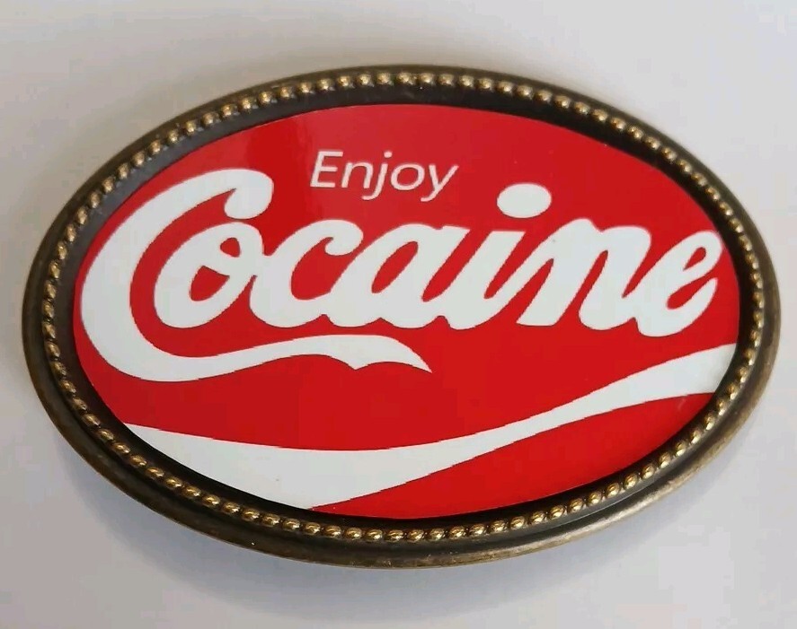 COCAINE Epoxy Photo Buckle – New