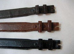 Genuine lizard belt size&rsquo;s 26 to 46.w/ sterling silver 925 buckle 4 pc set U.S.A