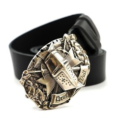 German silver belt buckle Templar, knight belt buckle, Crusader Knight buckle