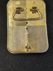 Vintage Western Belt Buckle Gold & Silver Tone Black Stone Mixed Metal