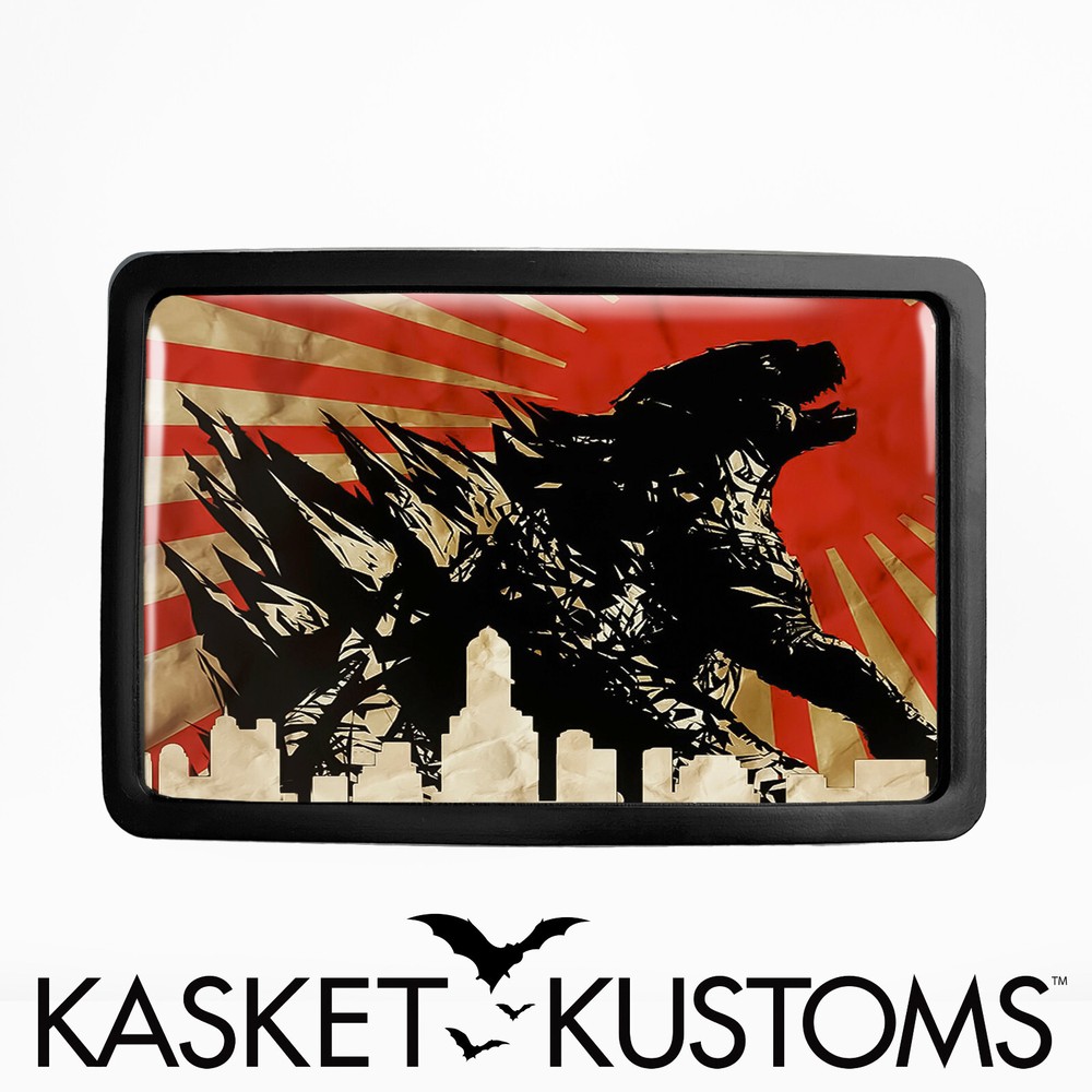 Godzilla Belt Buckle – Vintage Japanese Monster Poster Belt Buckle – 620