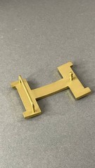 Gold H Buckle 40mm 1.5` Glossy Gold Hardware Belt Buckle