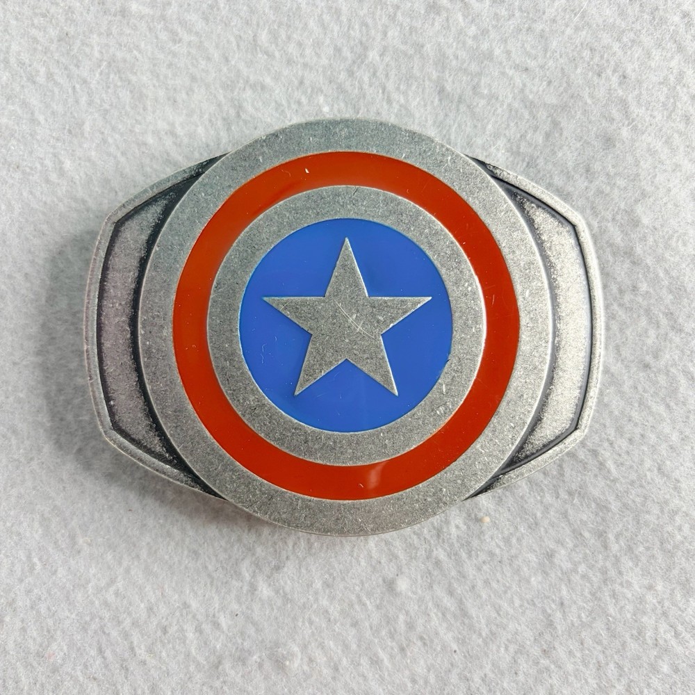 Marvel Captain America Belt Buckle Metal Enamel Officially Licensed Avengers