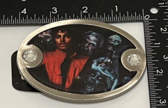 MICHAEL JACKSON MJ King of Pop THRILLER Adult Unisex METAL BELT BUCKLE 4&Prime; New
