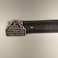 5 Cent Insert Coin Belt Buckle – Vintage Belt Buckle And Leather Belt 42’