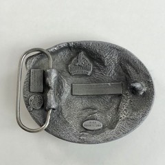 Vintage 90s Eagle Western Cowboy Belt Buckle Siskiyou Pewter 1990 USA