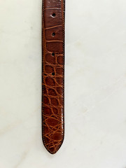 Ralph Lauren Genuine American Alligator Belt w/Sterling Buckle Made in Italy