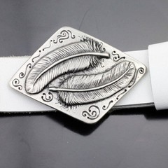 Springs belt buckle, belt buckle-interchangeable buckle old silver