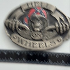 Siskiyou Hell on Wheels Skull Bandana Sunglasses Pewter Belt Buckle OS300