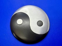 Yin Yang Symbol Chinese Philosophy Duality New Grey & Black Color Belt Buckle