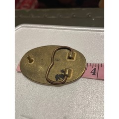 Vintage Chevrolet 1957 Chevy Bel Air Blue Car Enamel Brass Tone Belt Buckle
