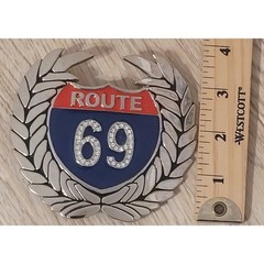 Route 69 Rhinestone Sexy Funny XXX Bar Joke Metal Unisex Men’s Belt Buckle