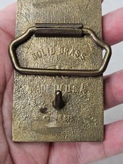 Vintage 1978 Brass Wood Duck Etched Belt Buckle