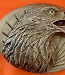 1987 Eagle Head Profile BELT BUCKLE 3D Relief Amazing Detail Collectible #0-50