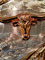 Western Belt Buckle, Longhorn Design