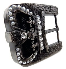 WASHED UP HOLLYWOOD #072VS VINTAGE SILVER KING TUT 1.5&Prime; PEWTER BUCKLE ONLY!