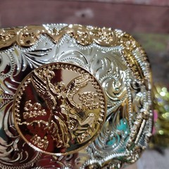 Centenario Cowboy Belt Buckle Western Hebilla Rodeo Silver Rosetone Coin