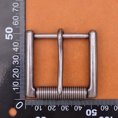 Heavy Strong Solid Antique Silver Prong Pin Roller Buckle For Veg Leather Belt