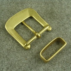 Solid Brass  » Floral  » Tongue Pin Belt Buckle + Loop for 1.5“ width Belt Z340