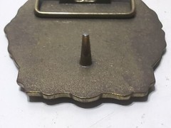 ✨VINTAGE✨Livingston Wells & Co. Foreign & Domestic Gold Dealers BELT BUCKLE Ship