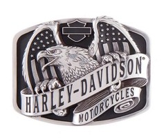 Harley Davidson Men&rsquo;s Eagle Wing Over America Belt Buckle MAU002/61