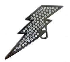 Lightning Bolt Belt Buckle Flash Silver Metal New Men Women Western Rodeo Cowboy