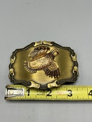 Vintage Quail Bird Belt Buckle 1970s Raintree Jewelry & Co Western Cowboy