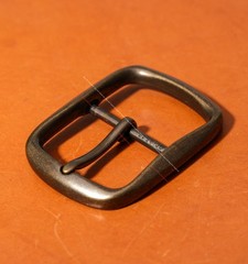 40mm Men Vintage Brass Tone Plated Western Leathercraft Center Bar Belt Buckle