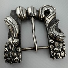 Vintage Barry Kieselstein Cord sterling silver snake apple Eden belt buckle