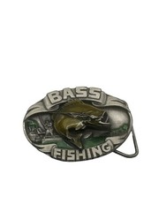 Siskiyou Bass Fishing Enamel & Metal Belt Buckle F-40