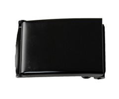 « PLAIN » MILITARY CANVAS WEB FLIP BLACK BELT & BUCKLE 60 INCHES