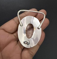 White Quartz Gemstone 925 Sterling Silver Handmade Belt Buckles Vintage Gift For