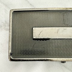 Textured Gunmetal Tone Reversible Clamp On Belt Buckle