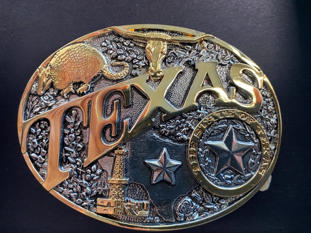 Montana Silversmiths Attitude Belt Buckle Texas Heritage NOB Western Rodeo