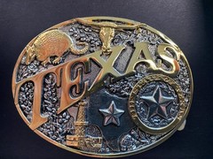 Montana Silversmiths Attitude Belt Buckle Texas Heritage NOB Western Rodeo